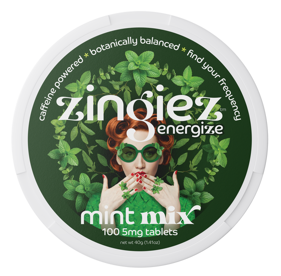 zingiez energize mint mix tin, front